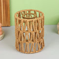 [New] Hot！Handmade Paper Rope Woven Rattan Lampshade Boho Decorative Lampshade Table Lamp Decorative For Garden Yard Living Room